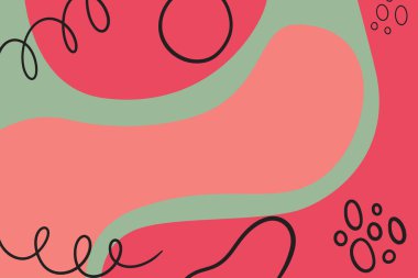 Duvar kağıtları, posterler, ev dekorasyonu çerçeveleri için doğal renklere sahip organik el çizimi arkaplanı.