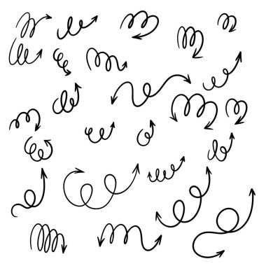 Büyük karalama okları siyah çizgi simgelerini ayarlar.