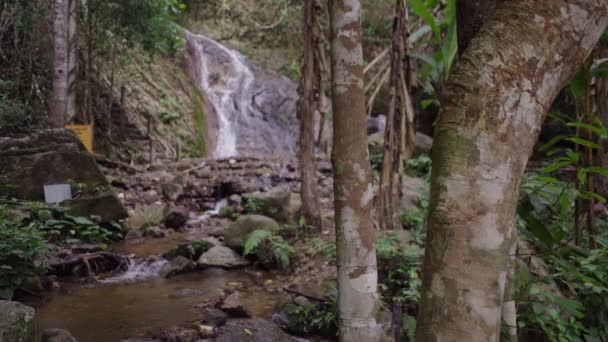 Natürlicher Wasserfall Dorf Mae Kampong Huai Kaeo Chiang Mai Thailand — Stockvideo