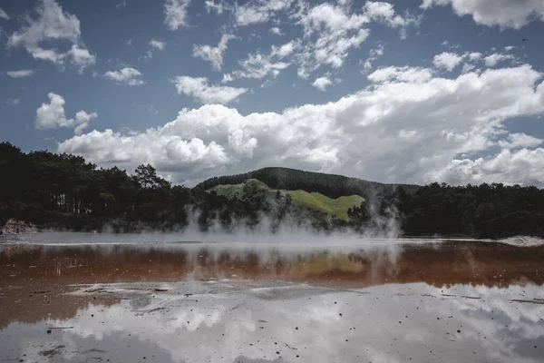Hegyvidéki Természet Táj Rotorua Természet Koncepció — Stock Fotó