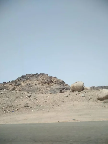Θέα Της Ερήμου Μπλε Ουρανό — Φωτογραφία Αρχείου