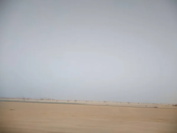 Vista Del Deserto Con Cielo Blu — Foto Stock