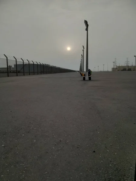 City Airport Fog — Stock Photo, Image