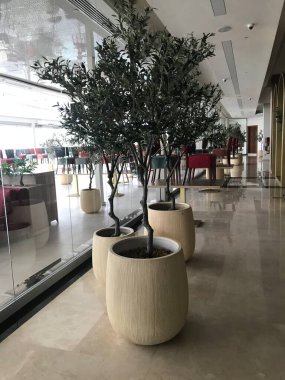 Modern bir binanın içinde.