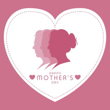 Mutlu Anneler Günü tebrik kartı tasarımı