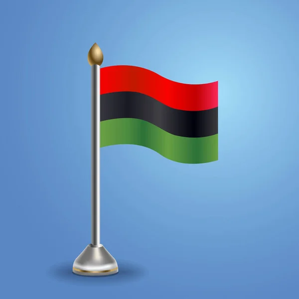 Bandeira Tabela Estadual Afro Americano Símbolo Nacional Ilustração Vetorial —  Vetores de Stock