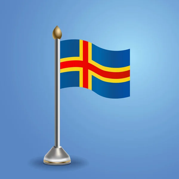 アランド諸島の国旗 国のシンボル ベクトルイラスト — ストックベクタ