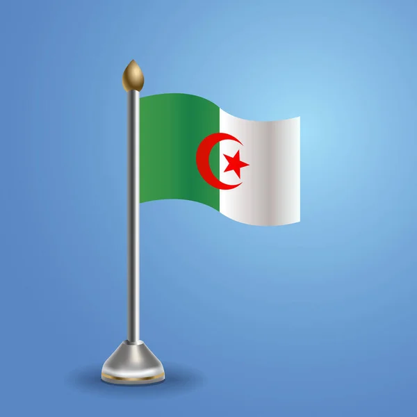 Algeriets Statsbordsflagga Nationell Symbol Vektorillustration — Stock vektor