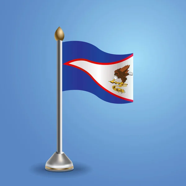 Bandeira Tabela Estadual Samoa Americana Símbolo Nacional Ilustração Vetorial — Vetor de Stock