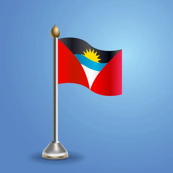 Bandeira Tabela Estadual Antígua Barbuda Símbolo Nacional Ilustração Vetorial —  Vetores de Stock
