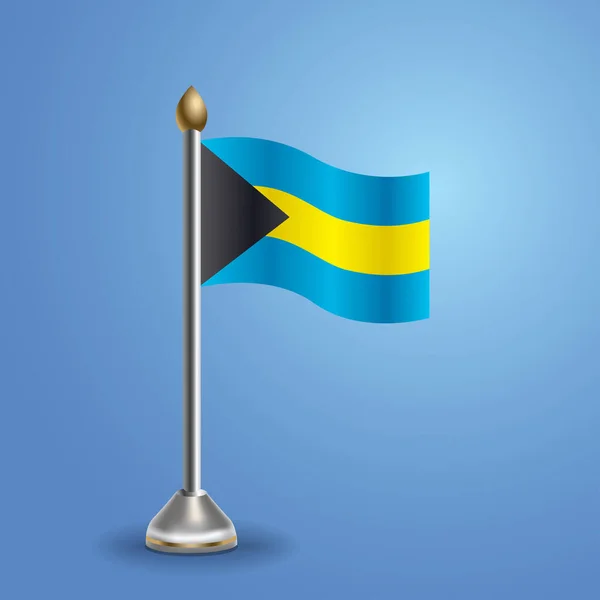 Vlag Van Bahama Nationaal Symbool Vectorafbeelding — Stockvector