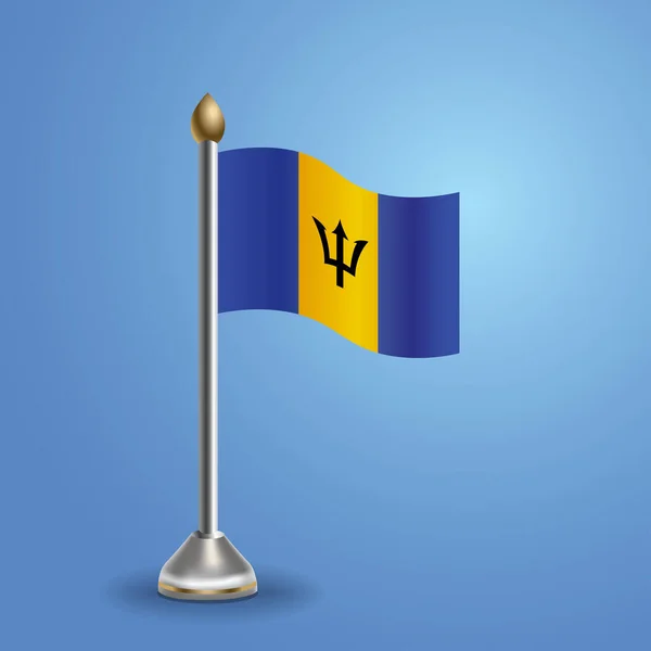 Vlag Van Barbados Nationaal Symbool Vectorafbeelding — Stockvector