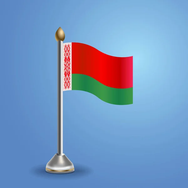 Bandeira Mesa Estatal Bielorrússia Símbolo Nacional Ilustração Vetorial — Vetor de Stock