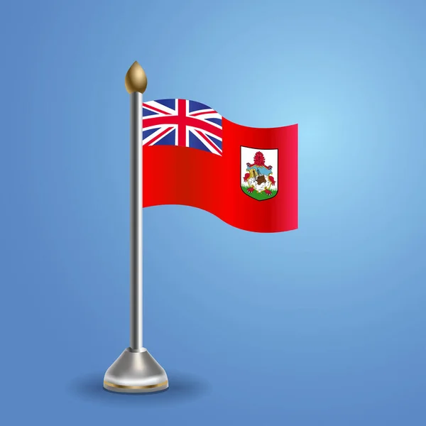 Bandeira Mesa Estadual Das Bermudas Símbolo Nacional Ilustração Vetorial — Vetor de Stock