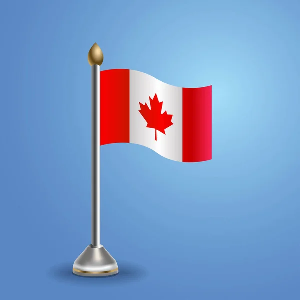 Bandeira Tabela Estadual Canadá Símbolo Nacional Ilustração Vetorial — Vetor de Stock