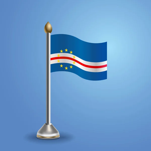 Cape Verde 'nin bayrağı. Ulusal sembol, vektör illüstrasyonu