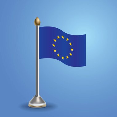 Avrupa Birliği bayrağı. Ulusal sembol, vektör illüstrasyonu