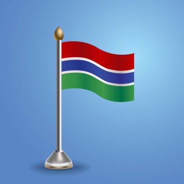 Gambiya bayrağı. Ulusal sembol, vektör illüstrasyonu