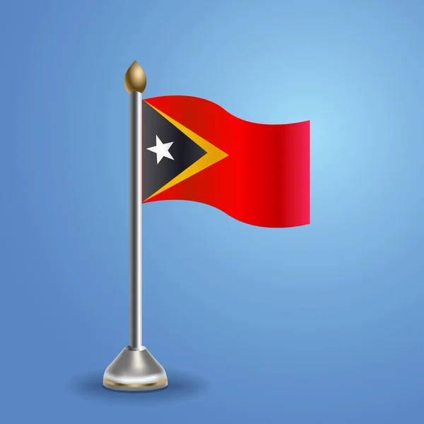 Bandeira Mesa Timor Leste Símbolo Nacional Ilustração Vetorial —  Vetores de Stock
