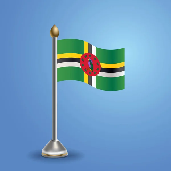 Bandeira Mesa Estadual Dominica Símbolo Nacional Ilustração Vetorial — Vetor de Stock