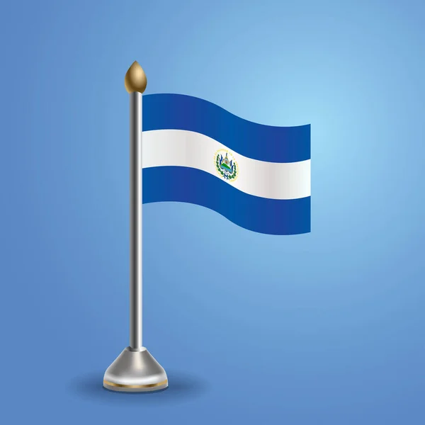 Σημαία Του Σαλβαδόρ Εθνικό Σύμβολο Διανυσματική Απεικόνιση — Διανυσματικό Αρχείο