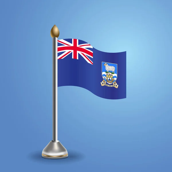 Bandeira Tabela Estadual Das Ilhas Malvinas Símbolo Nacional Ilustração Vetorial — Vetor de Stock