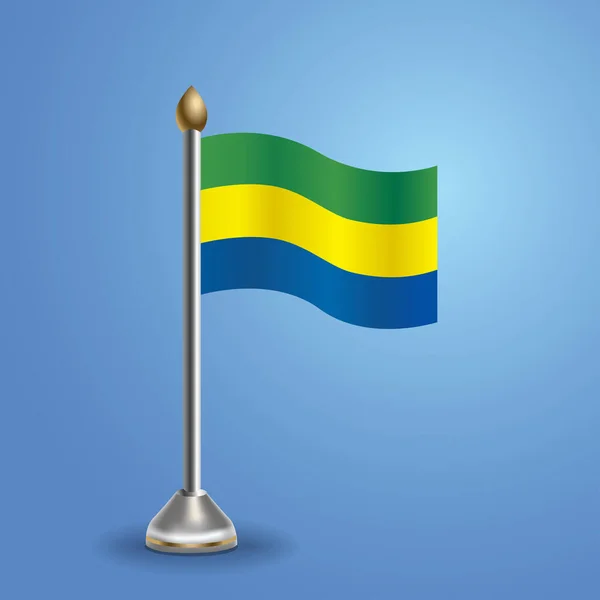 Vlag Van Gabon Nationaal Symbool Vectorafbeelding — Stockvector