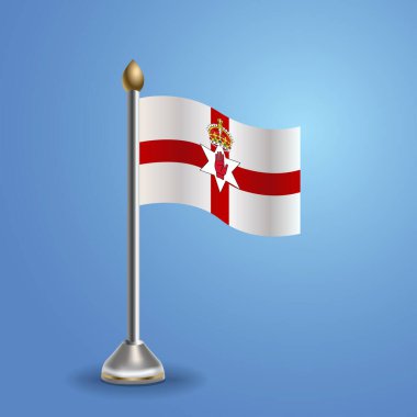 Kuzey İrlanda bayrağı. Ulusal sembol, vektör illüstrasyonu