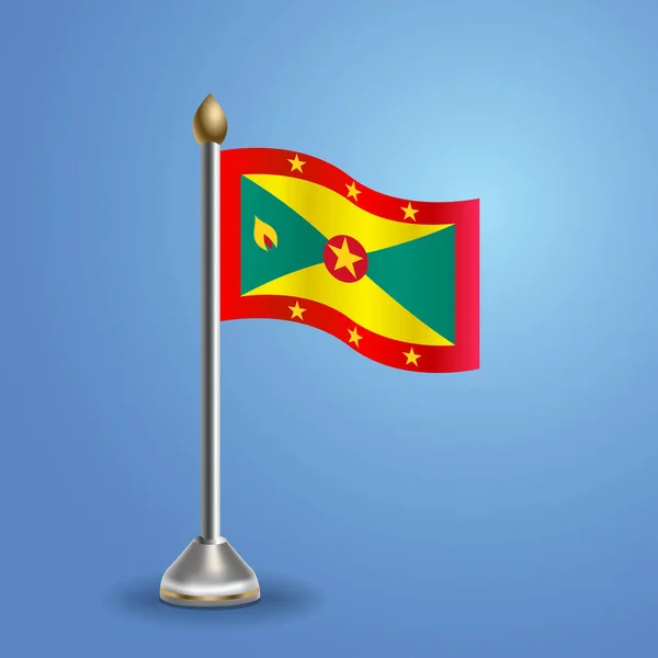 Bandeira Mesa Estadual Granada Símbolo Nacional Ilustração Vetorial —  Vetores de Stock