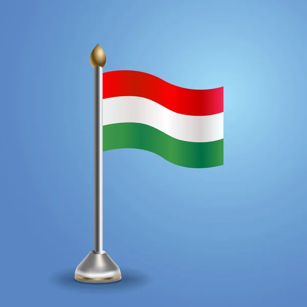 Drapeau Hongrie Symbole National Illustration Vectorielle — Image vectorielle