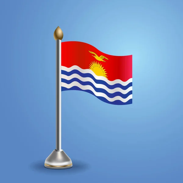 Bandeira Mesa Estadual Kiribati Símbolo Nacional Ilustração Vetorial — Vetor de Stock