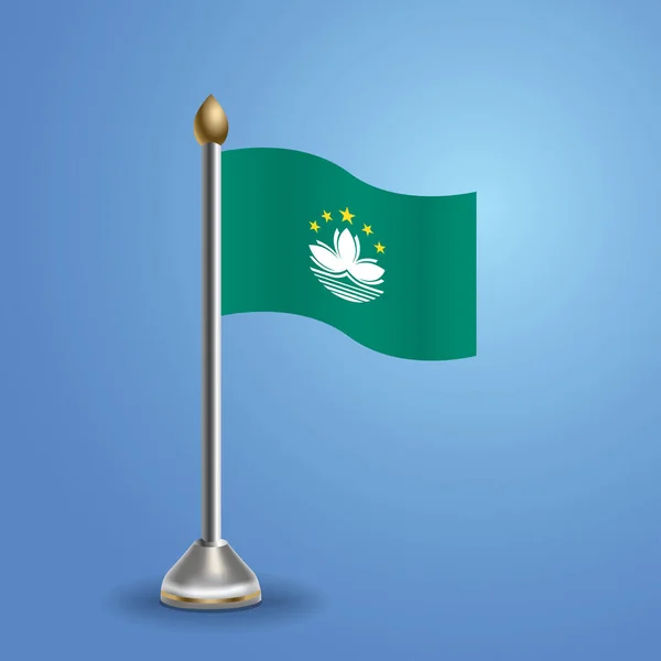 Bandeira Mesa Estadual Macau Símbolo Nacional Ilustração Vetorial — Vetor de Stock