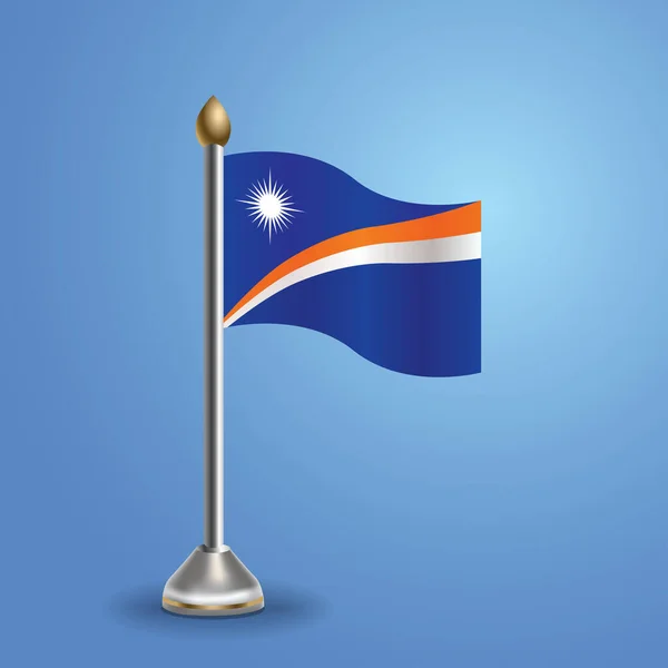 Σημαία Πολιτειακού Τραπεζιού Των Νήσων Μάρσαλ Εθνικό Σύμβολο Διανυσματική Απεικόνιση — Διανυσματικό Αρχείο