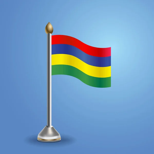 Mauritius 'un bayrağı. Ulusal sembol, vektör illüstrasyonu