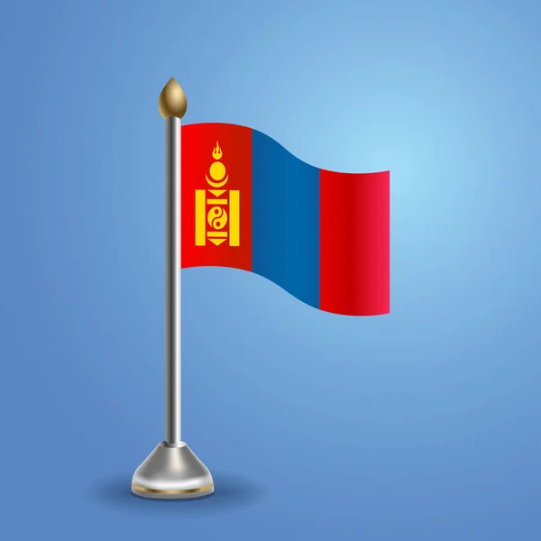 Державний Прапор Монголії National Symbol Vector Illustration — стоковий вектор