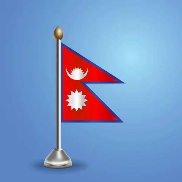 Bandera Nepal Símbolo Nacional Ilustración Vectorial — Archivo Imágenes Vectoriales