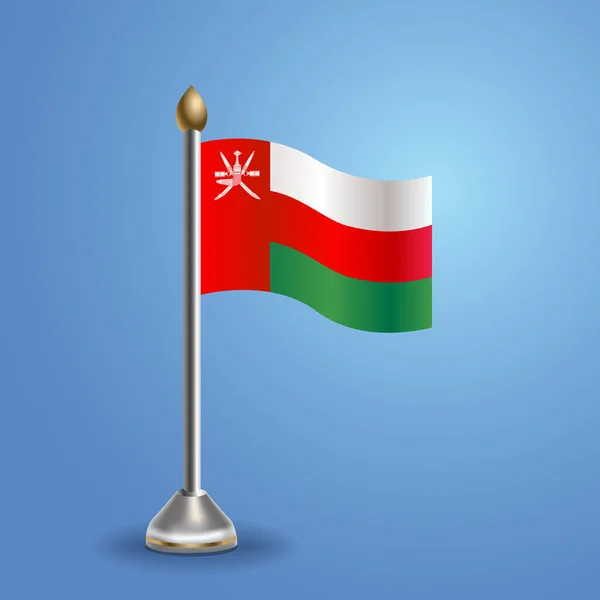 Drapeau État Oman Symbole National Illustration Vectorielle — Image vectorielle