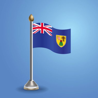 Turks ve Caicos bayrağı. Ulusal sembol, vektör illüstrasyonu
