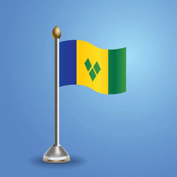 St. Vincent Grenadines 'in bayrağı. Ulusal sembol, vektör illüstrasyonu