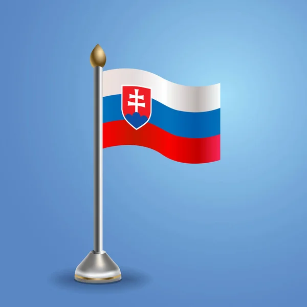 Drapeau Slovaquie Symbole National Illustration Vectorielle — Image vectorielle
