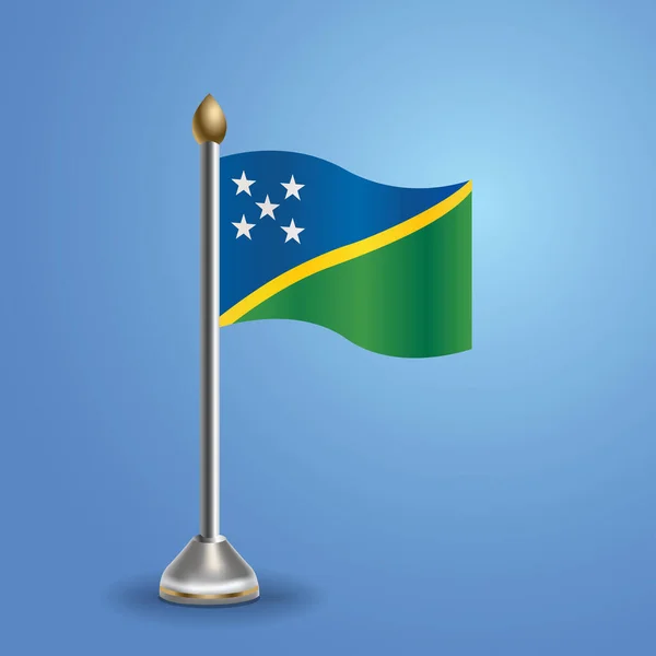 Bandeira Tabela Estadual Das Ilhas Salomão Símbolo Nacional Ilustração Vetorial —  Vetores de Stock