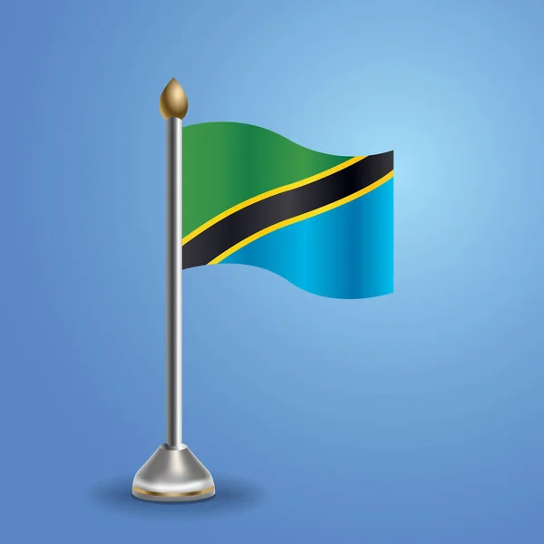 Vlag Van Tanzania Nationaal Symbool Vectorafbeelding — Stockvector