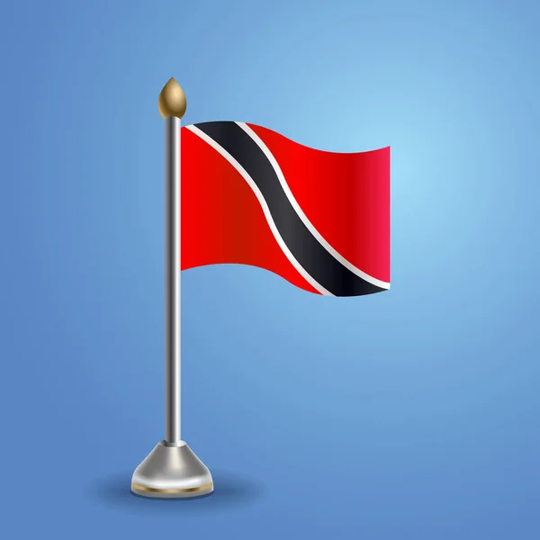 Vlag Van Trinidad Tobago Nationaal Symbool Vectorafbeelding — Stockvector