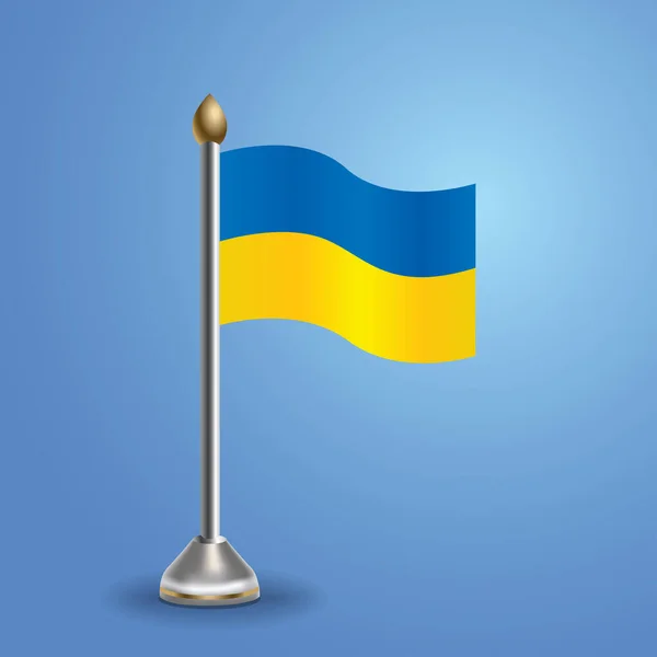 Die Staatsflagge Der Ukraine Nationales Symbol Vektorillustration — Stockvektor