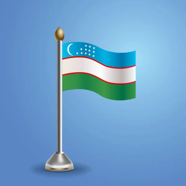 Tableau Drapeau Ouzbékistan Symbole National Illustration Vectorielle — Image vectorielle