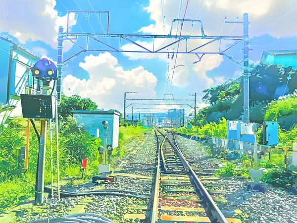 Railway Tracks City — Stock Photo, Image