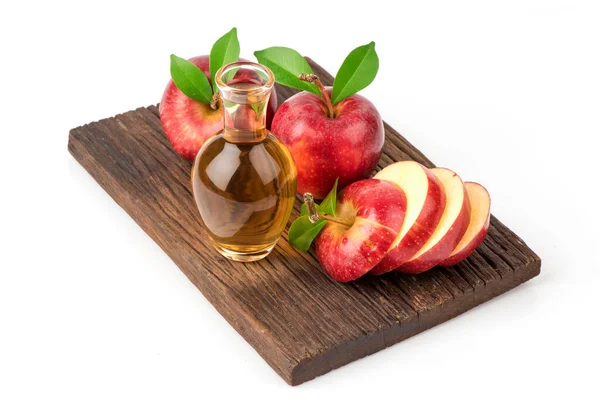 Apple Fruit Apple Cider Vinegar Isolated White Background — Fotografia de Stock