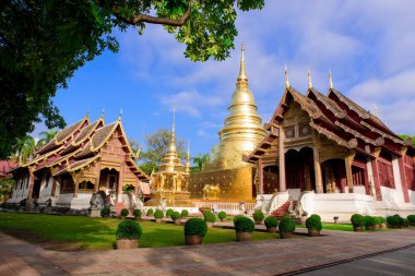 Wat Phra Sing ve Budist tapınağı, Chiang Mai Eyaleti, Tayland.