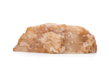 Beyaz arkaplanda kırpma yolu ile turuncu mermer izole edildi.