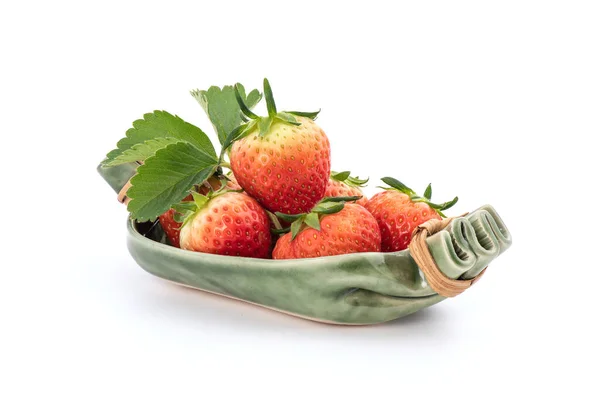 Strawberry Fruits Isolated White Background — Stock Photo, Image